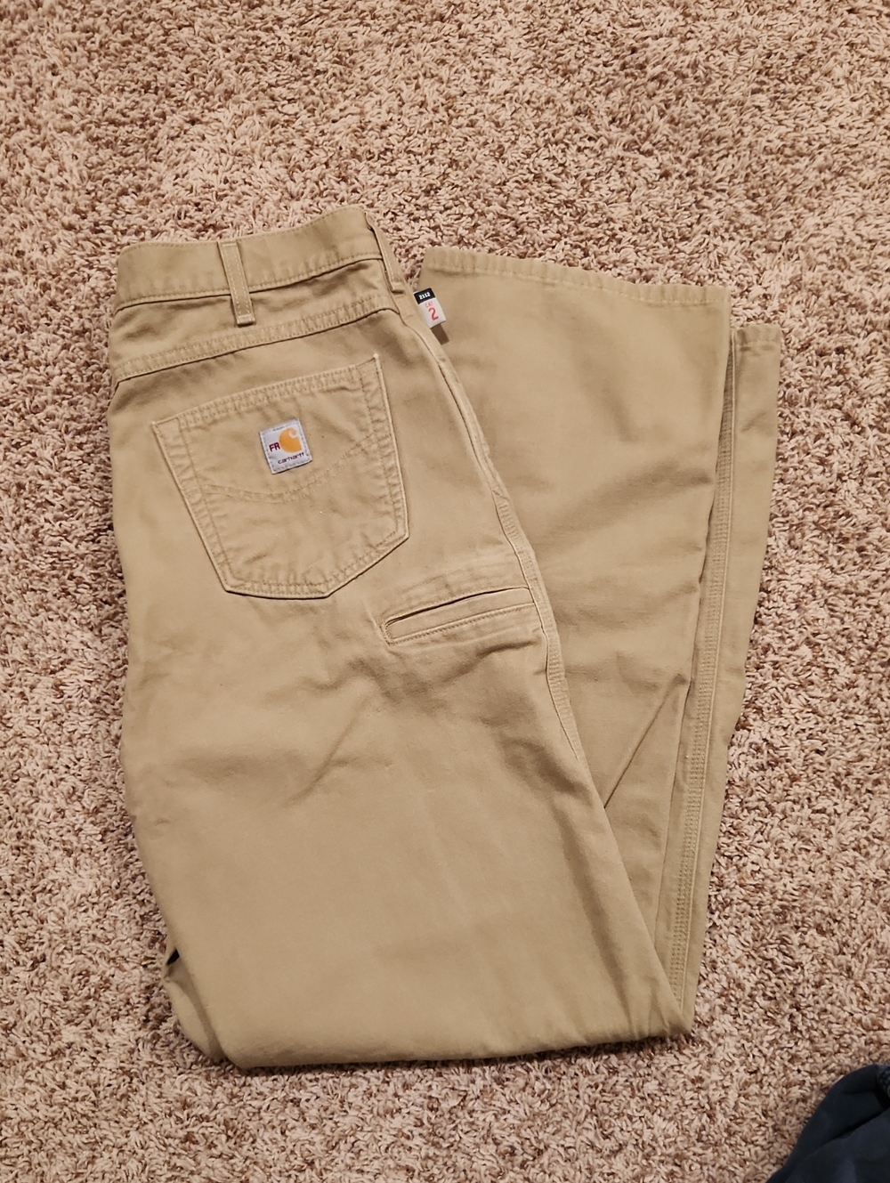 Carhartt Men’s Tan Straight-Leg Work Pants FR
